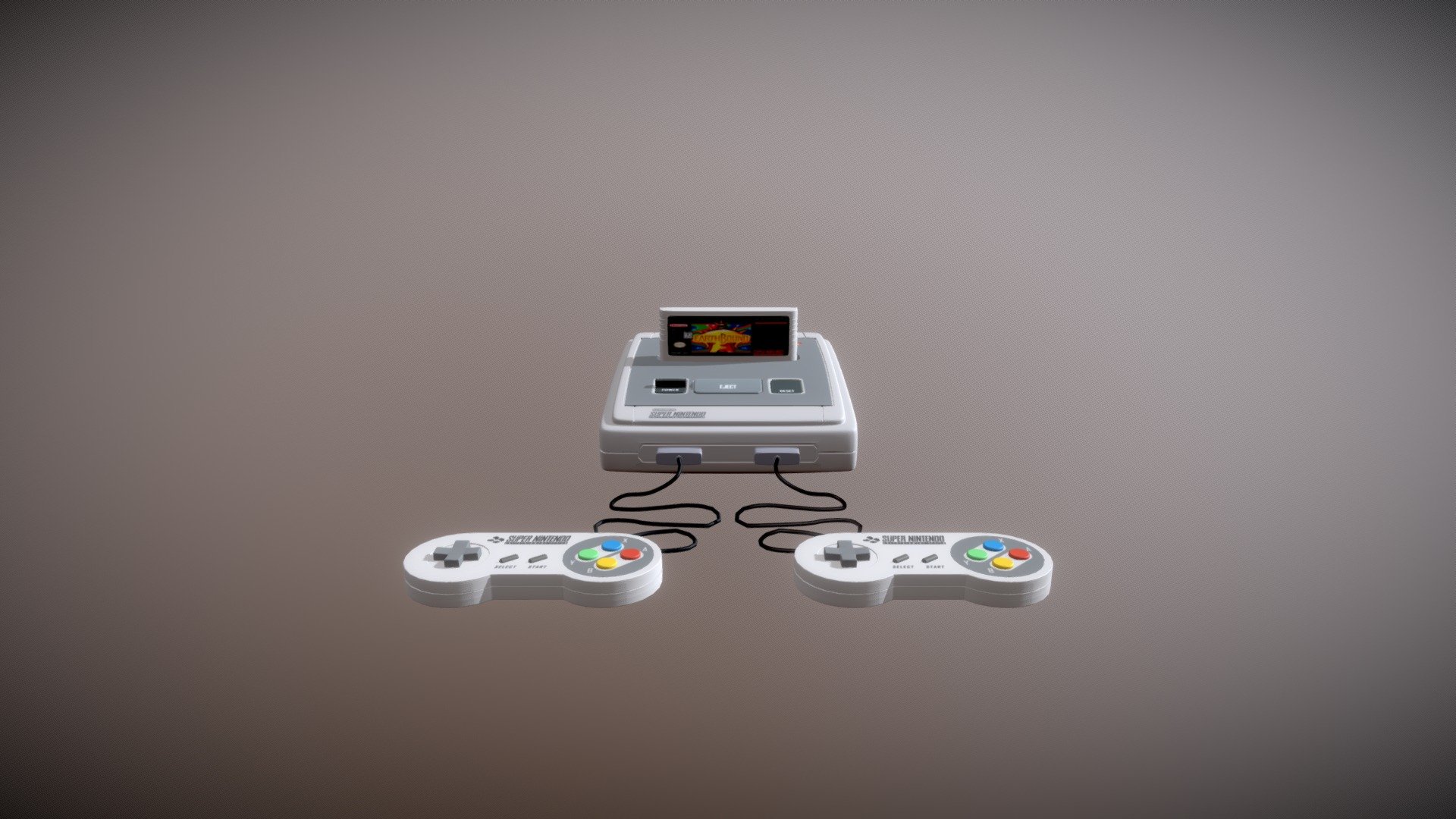 SNES Console 3d model