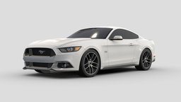 Ford Mustang GT 2015 AR/VR, LowPoly 3D Model