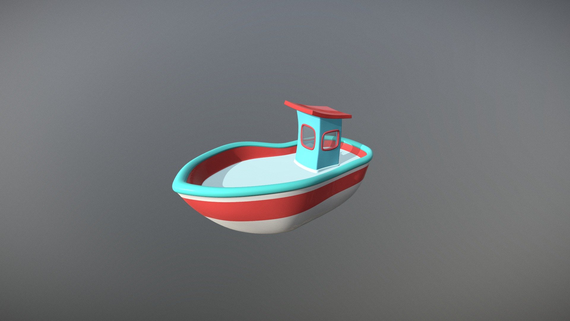 Cartoon Boat 3d model