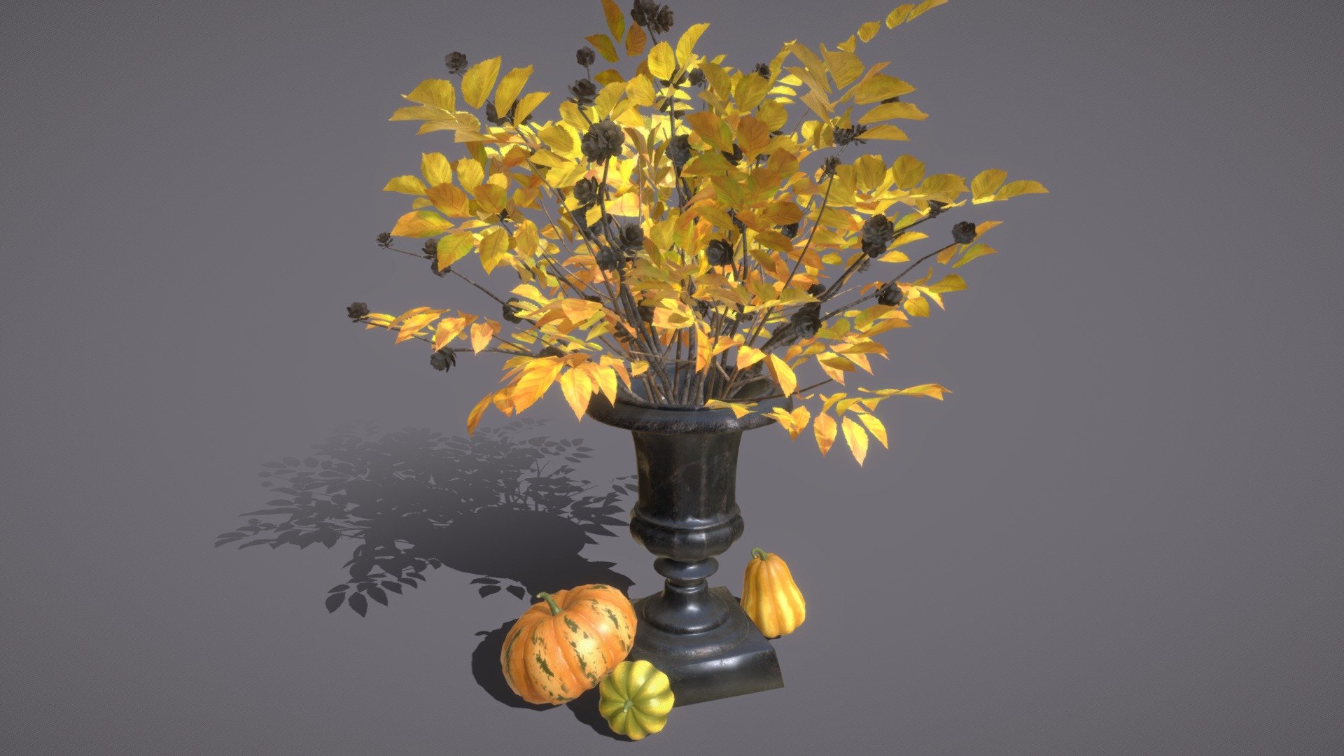 Yellow fall bouquet (3D) 3d model