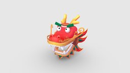 Cartoon dragon dance head set