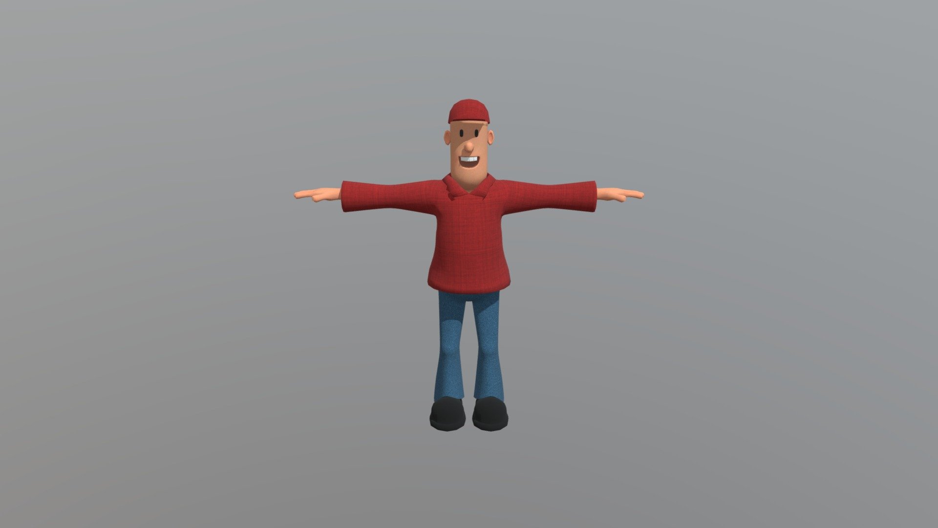 Simple Cartoon Character Low-poly 3D model 3d model