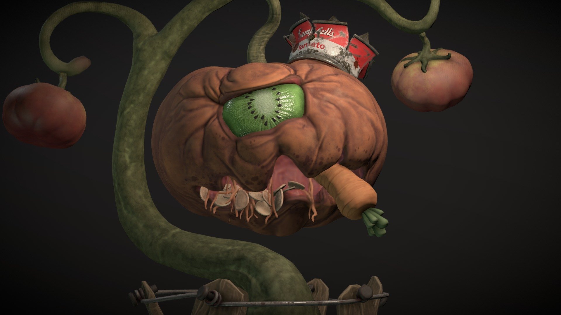 Pumpking veggie abomination 3d model