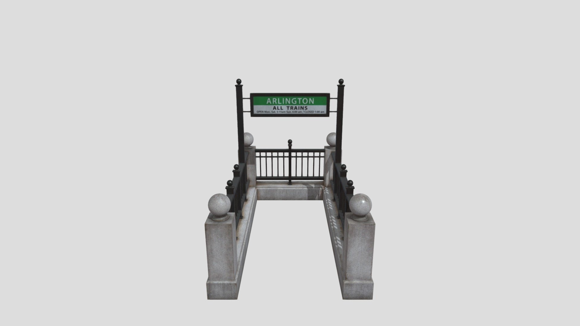 subway entrance 73 AM24 3d model