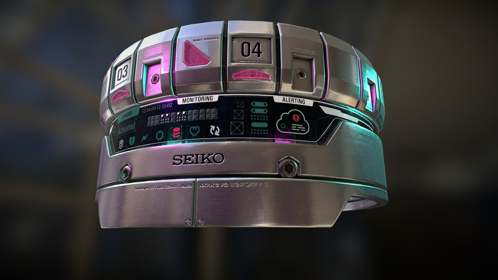 Seiko Final Fantasy Holo Watch 3d model