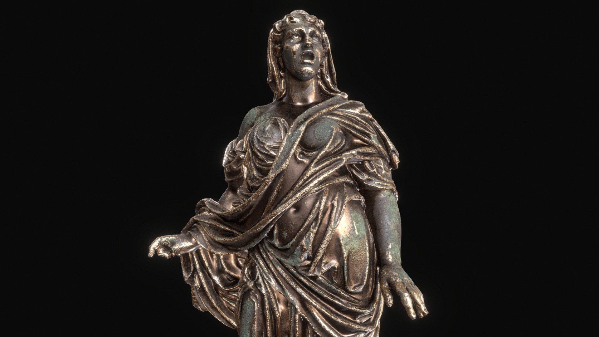 Singing figure from Vienna Ringtheater_bronze 3d model