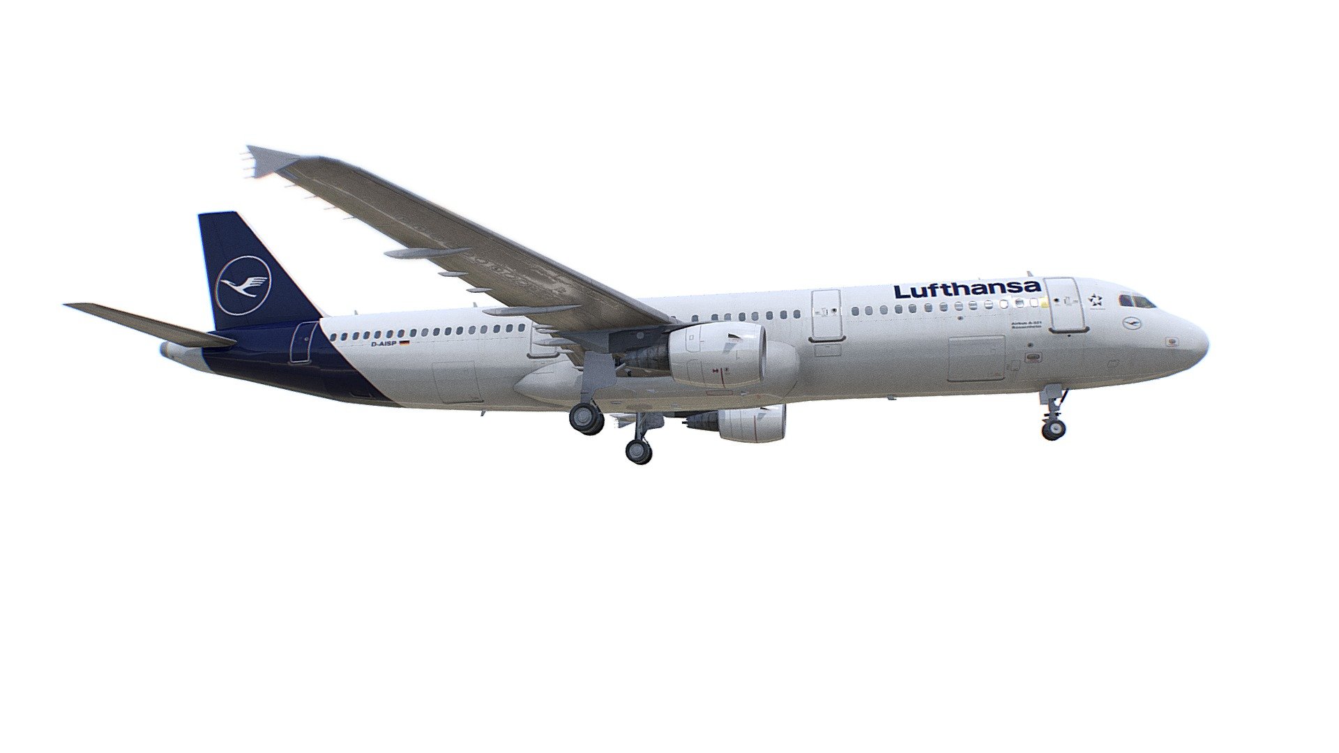 Airbus A321 Lufthansa 3d model