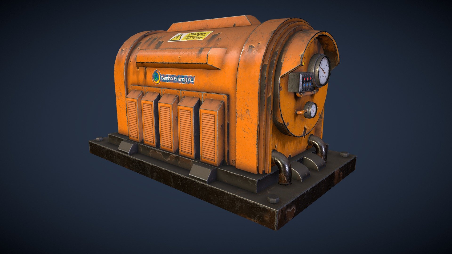 Industrial Electrical Generator 3d model