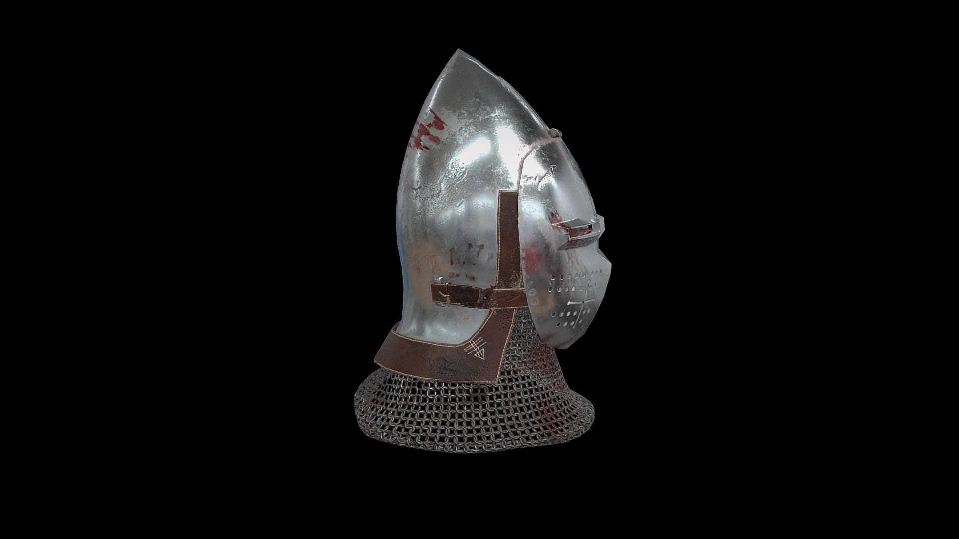 medieval helmet style 3d model