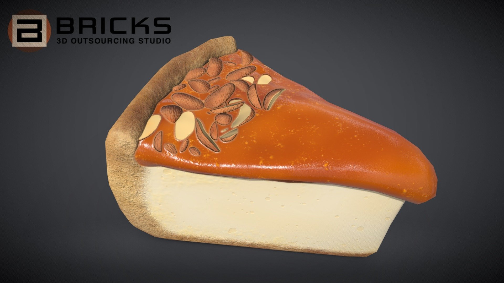 CheesecakeCaramelPiece 3d model