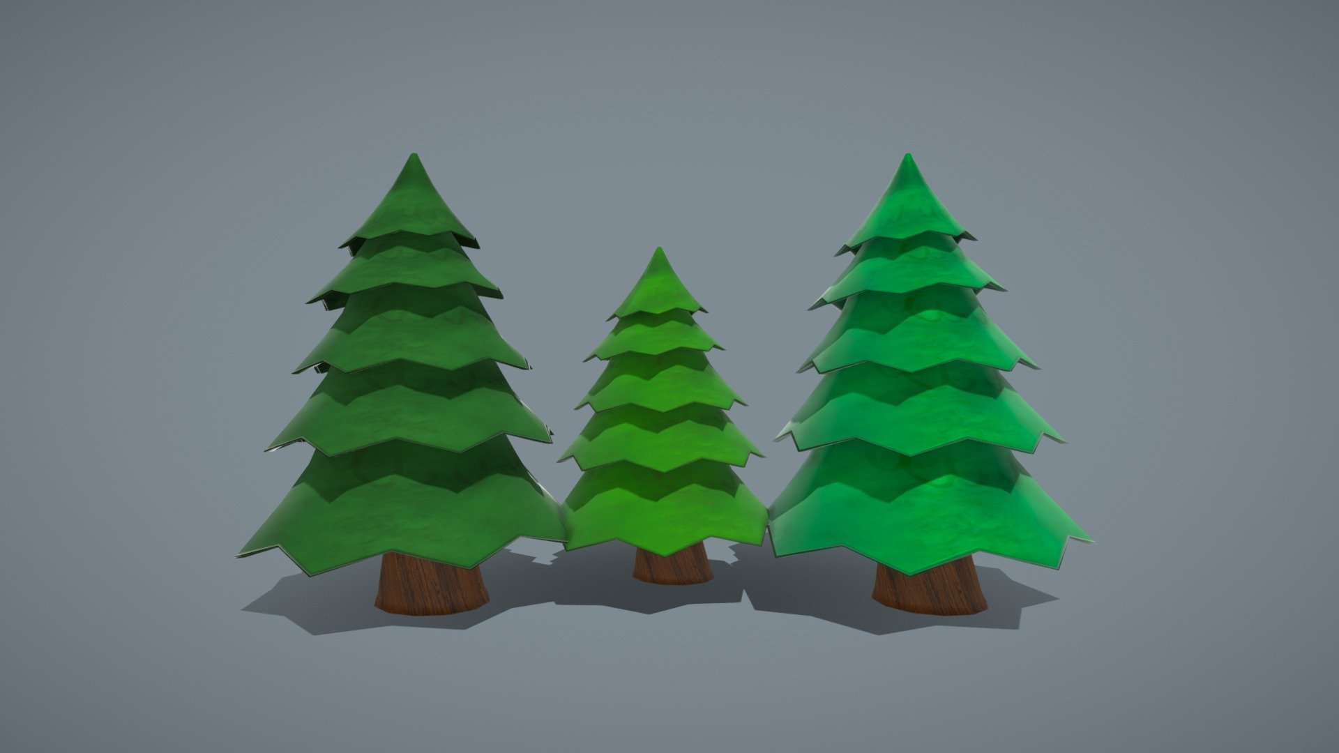 pine forest 3d model