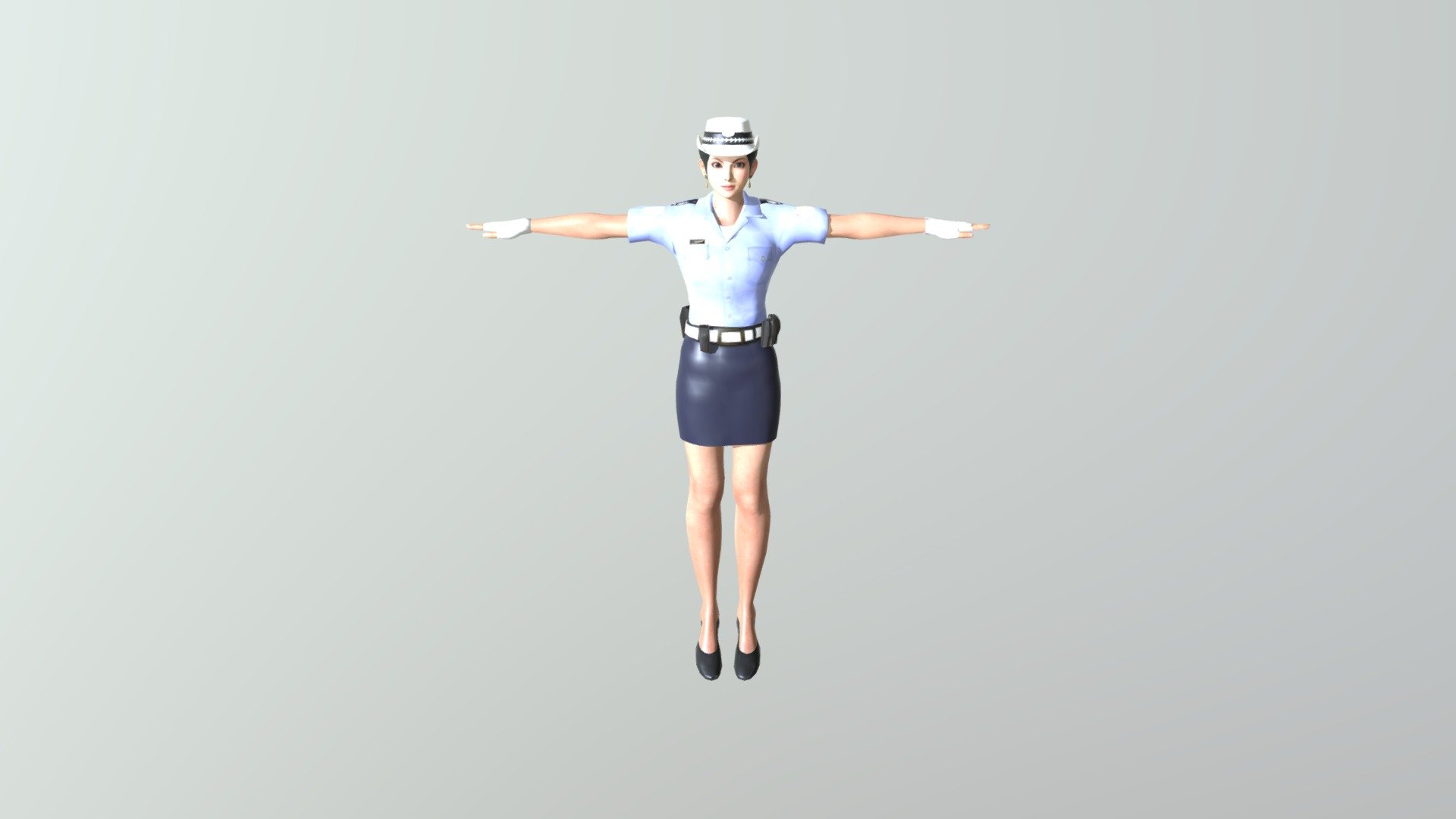 Police Woman 3d model