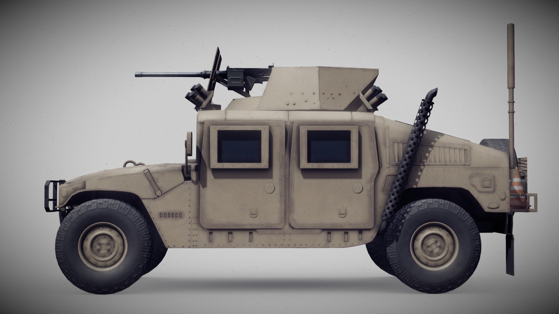 HMMWV UAH (Up-Armored Humvee) 3d model