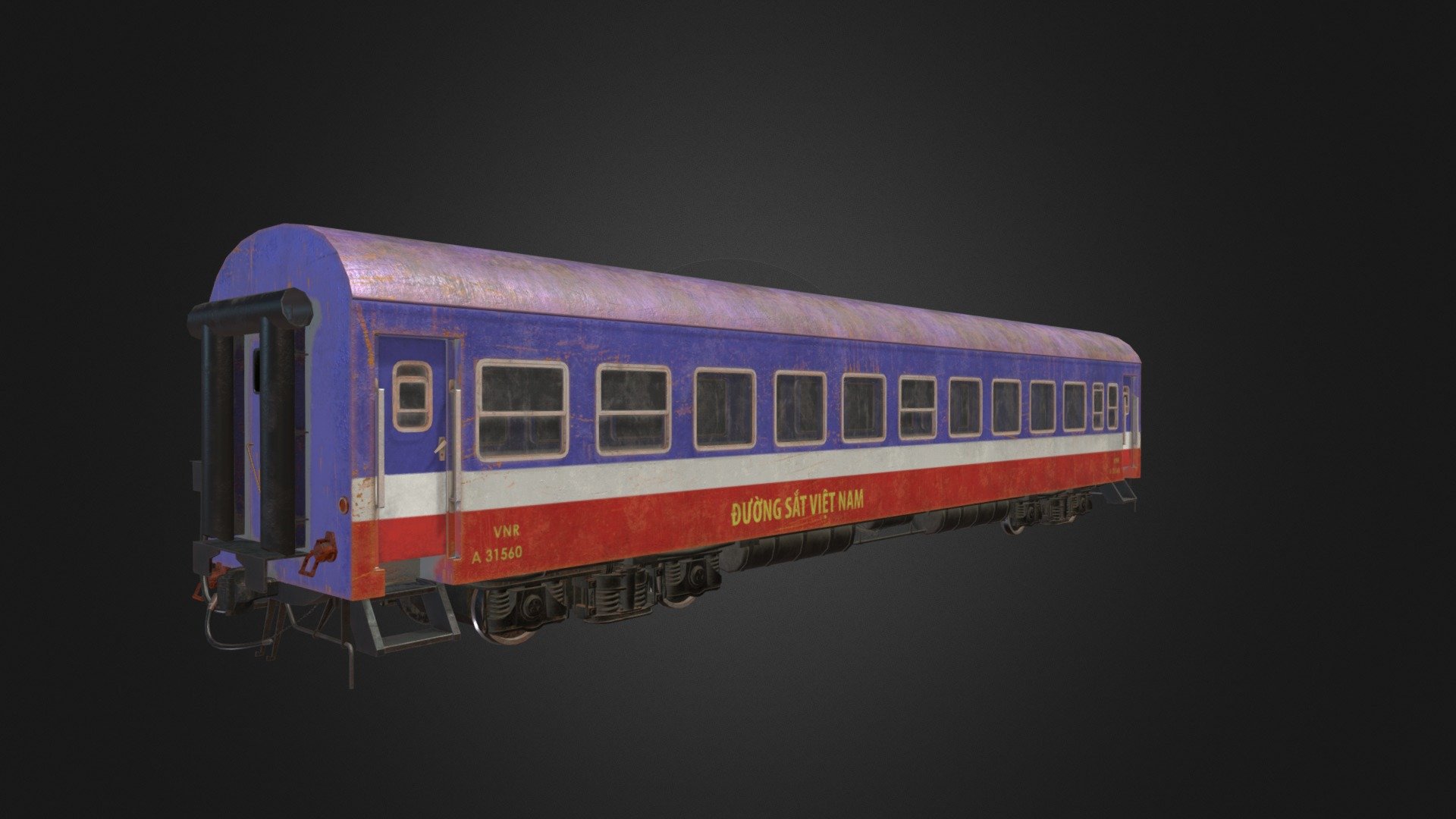 Passenger train 3d model