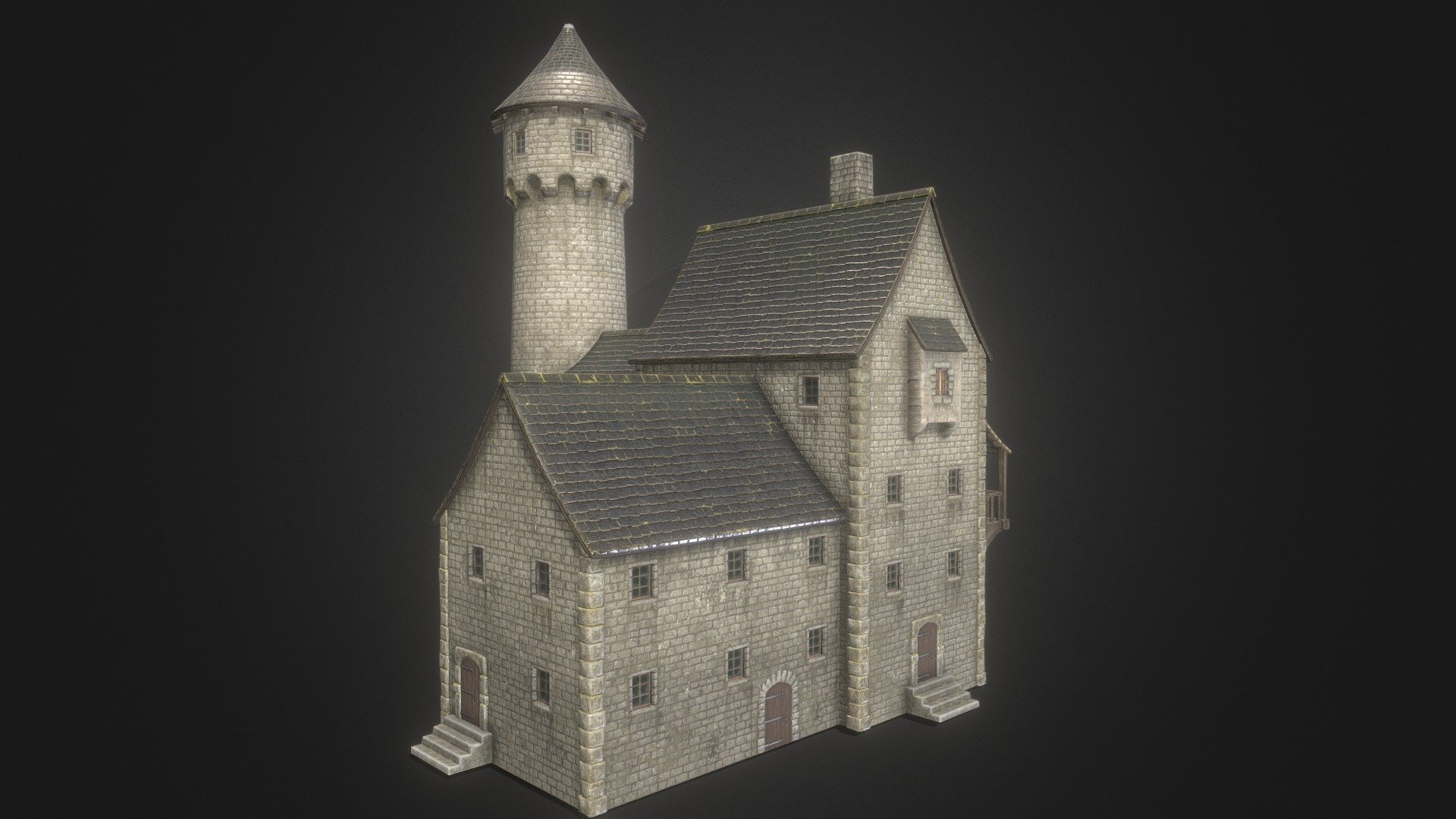 Old stone House 3d model