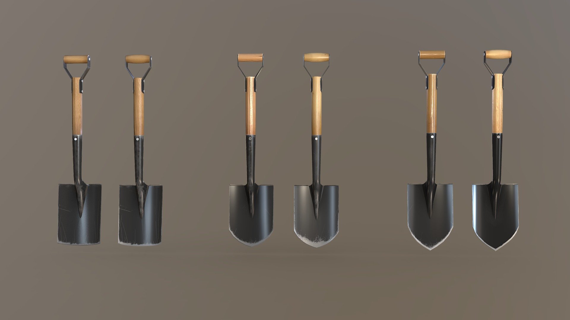 Shovels 3d model