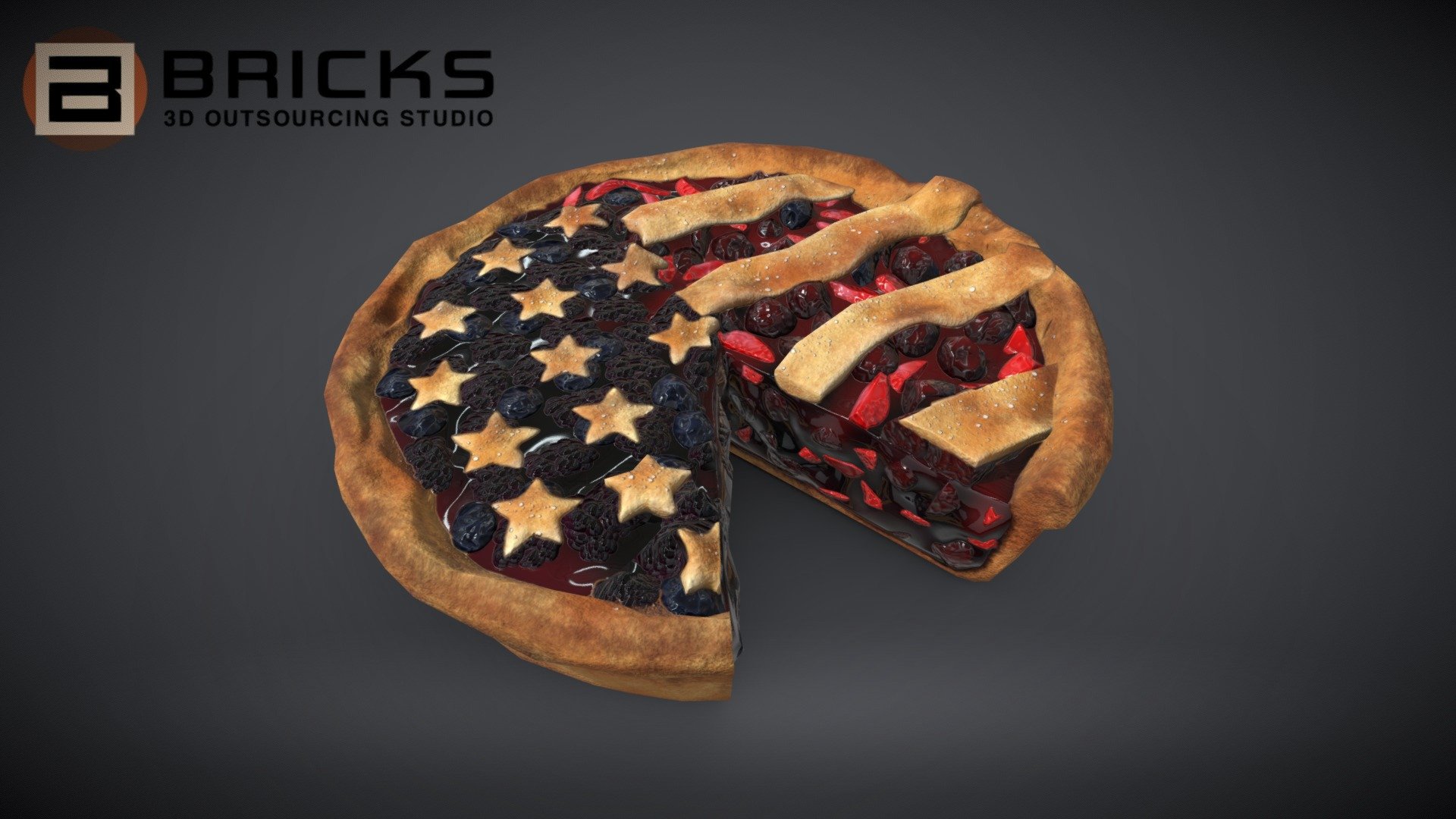 PatriotPieChart 3d model