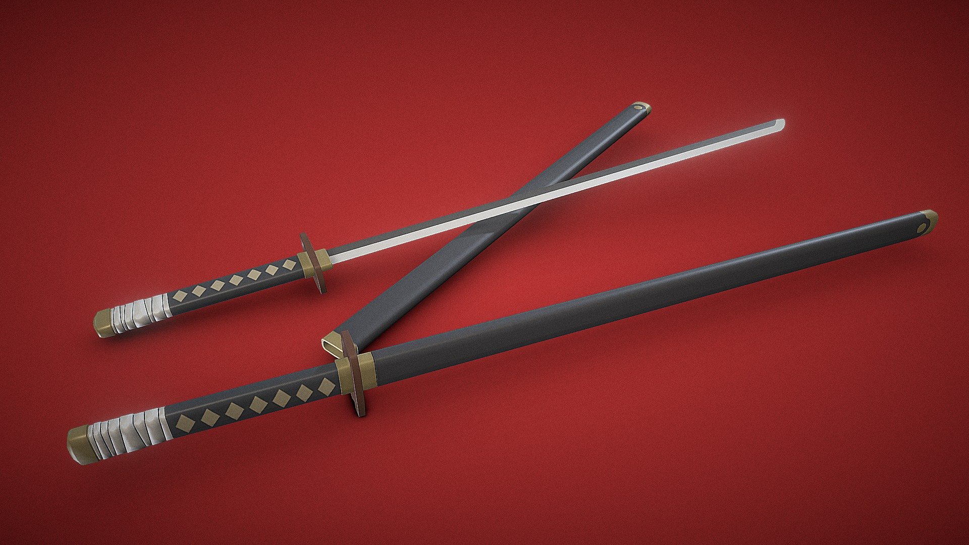 Katana set 3d model