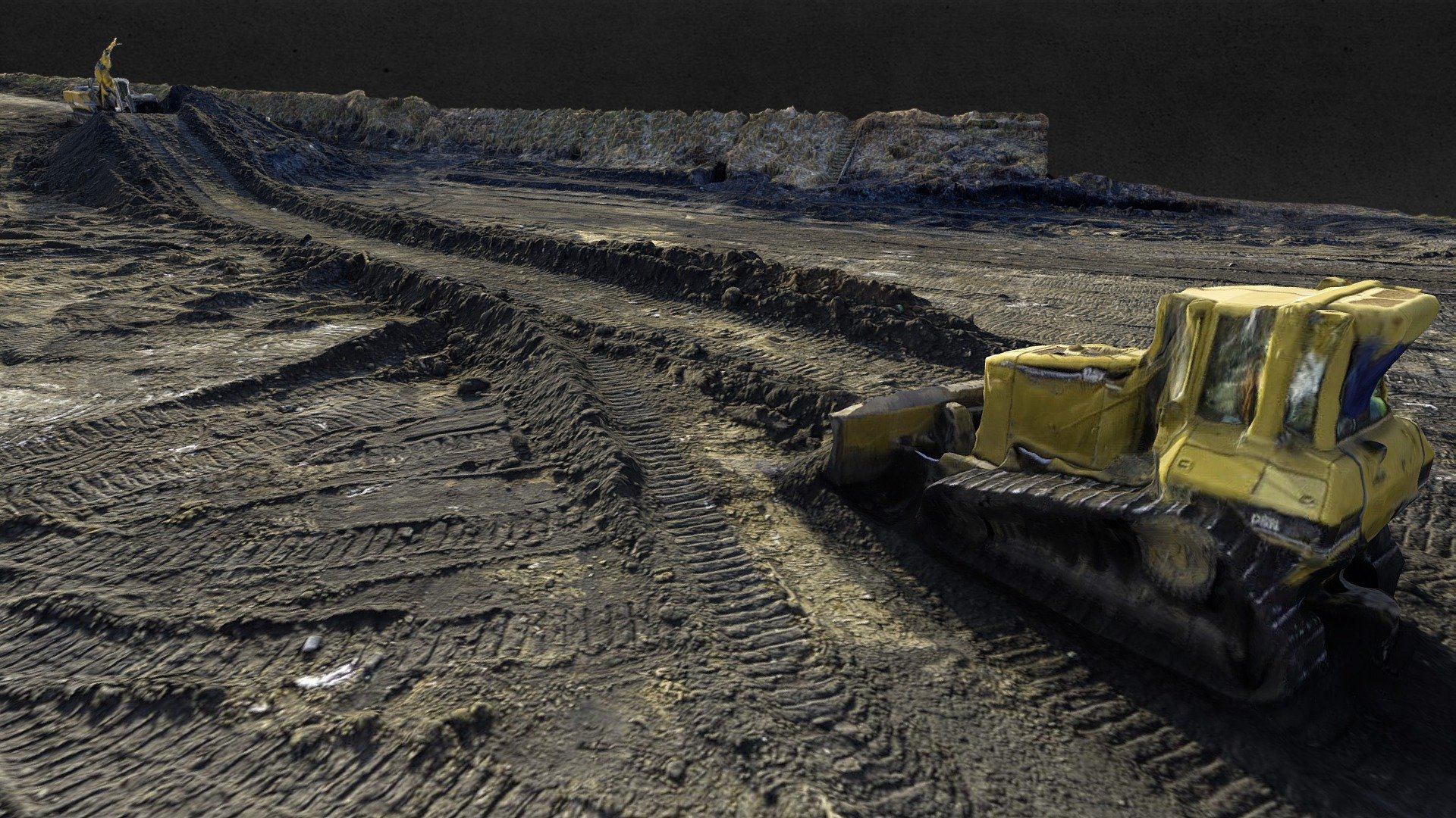 Construction dig site 3d model