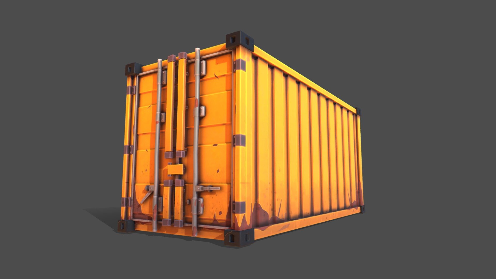 Yellow Container 3d model