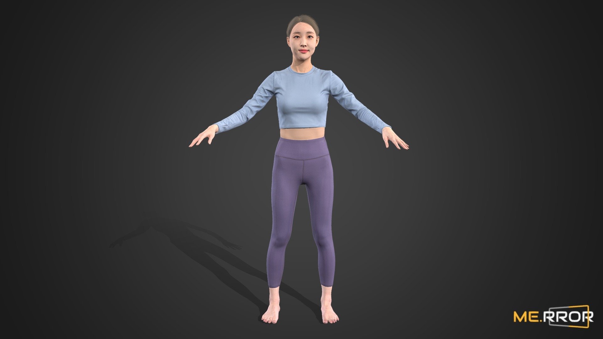 [Game-ready] Asian Woman Scan A-Posed 8 3d model