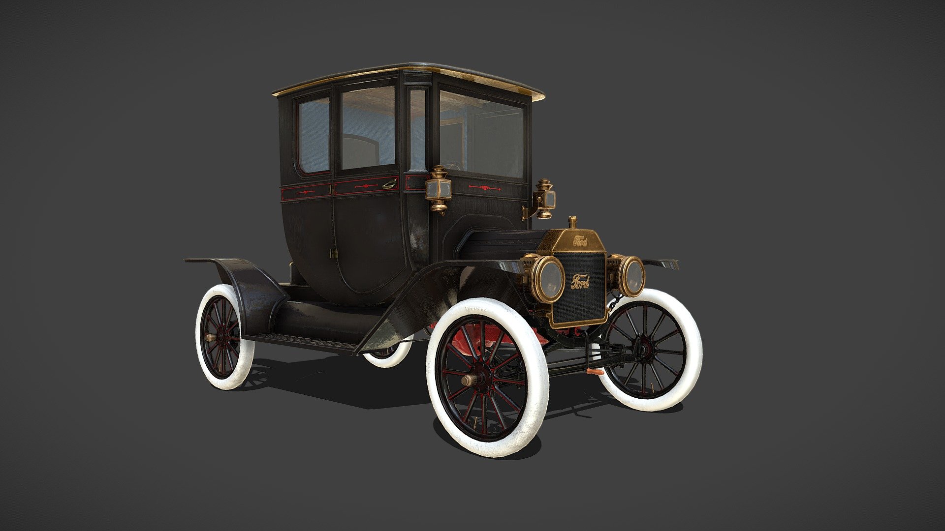 Ford mode T Coupe 1913 3d model