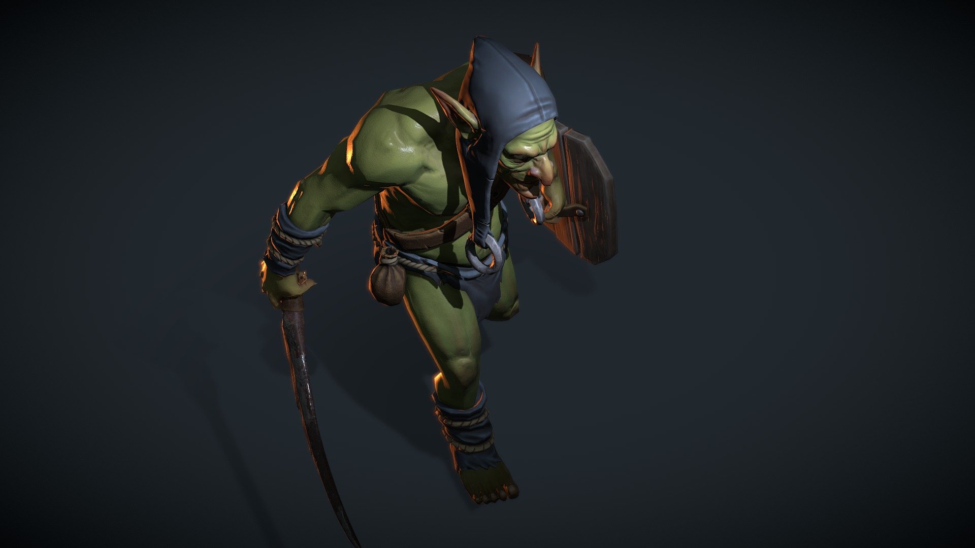 Goblin. Game ready 3d model