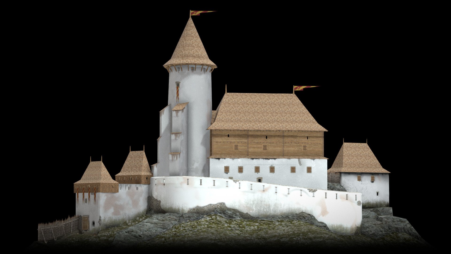 The Castle: Stará Lubovňa 3d model