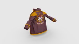 Cartoon pirate captain coat