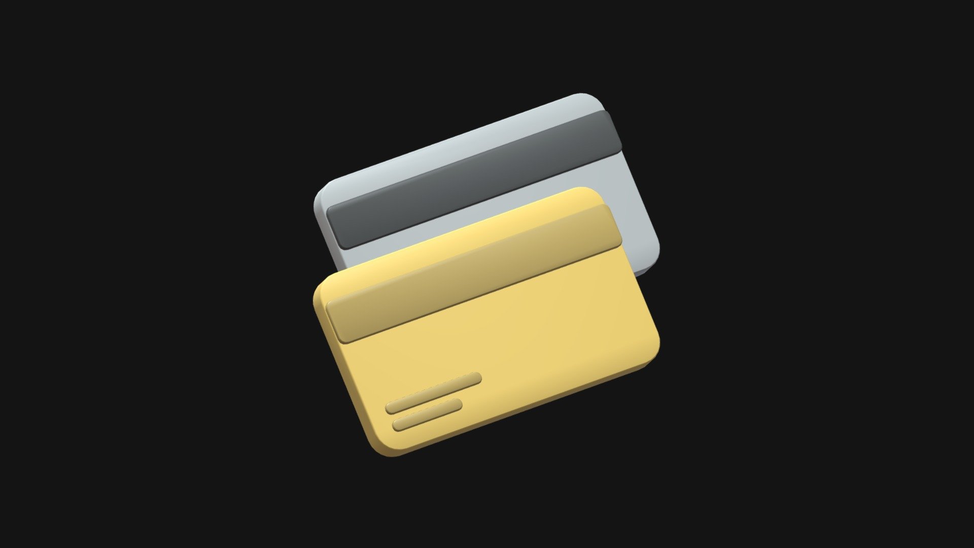 Debt Card Icon 3d model