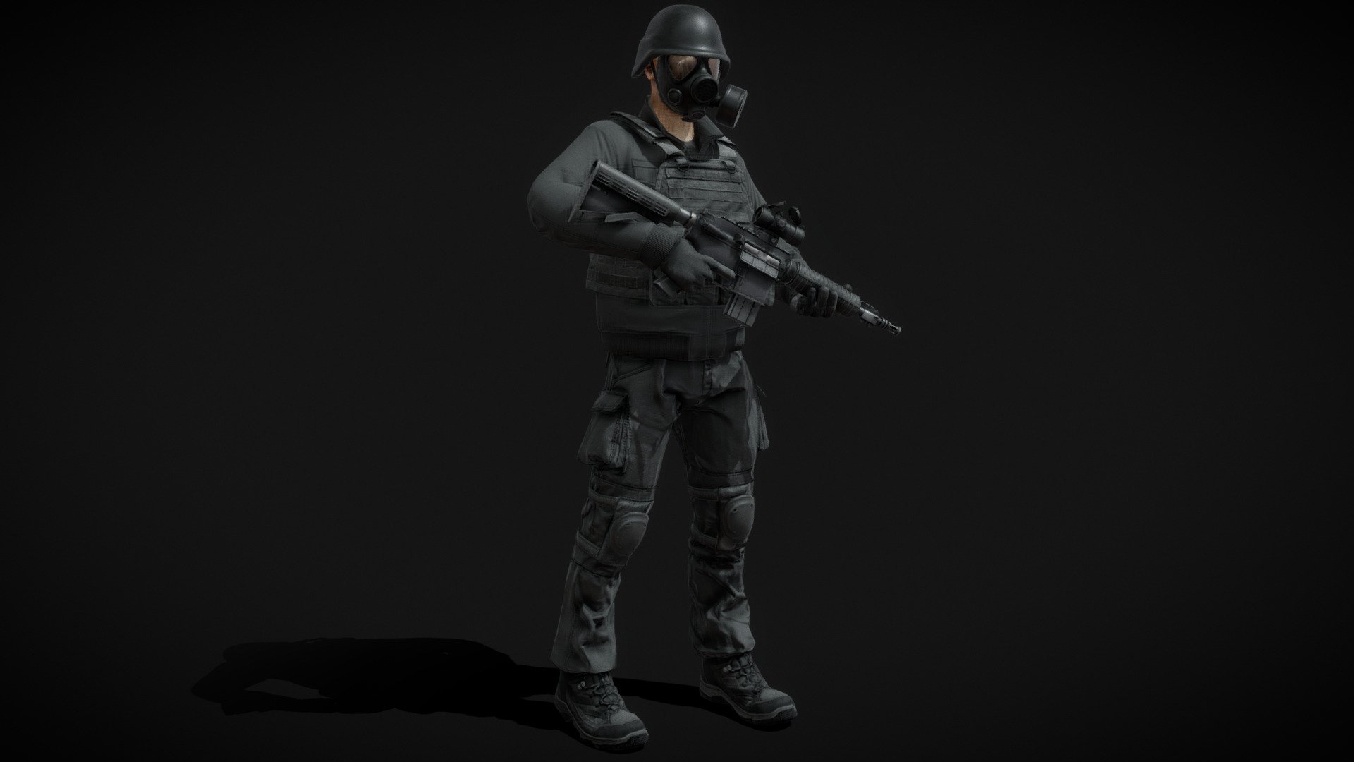 Modern Soldier 3d model