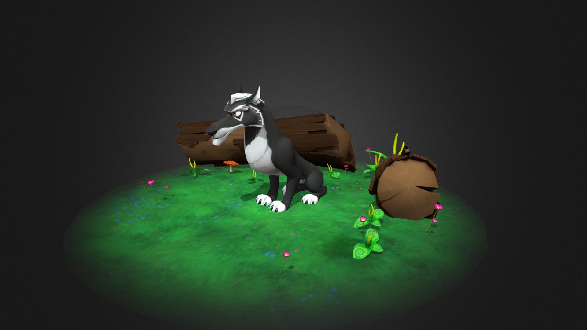 Wolves animated pack 3d model