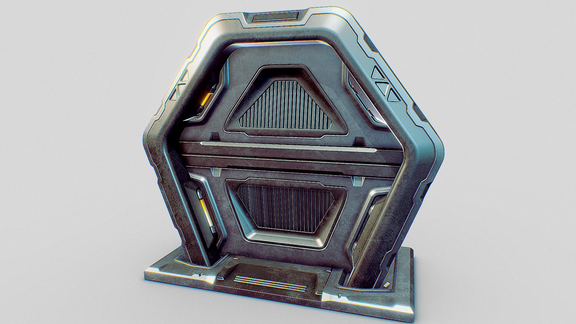 Sci-fi Door Free 3d model