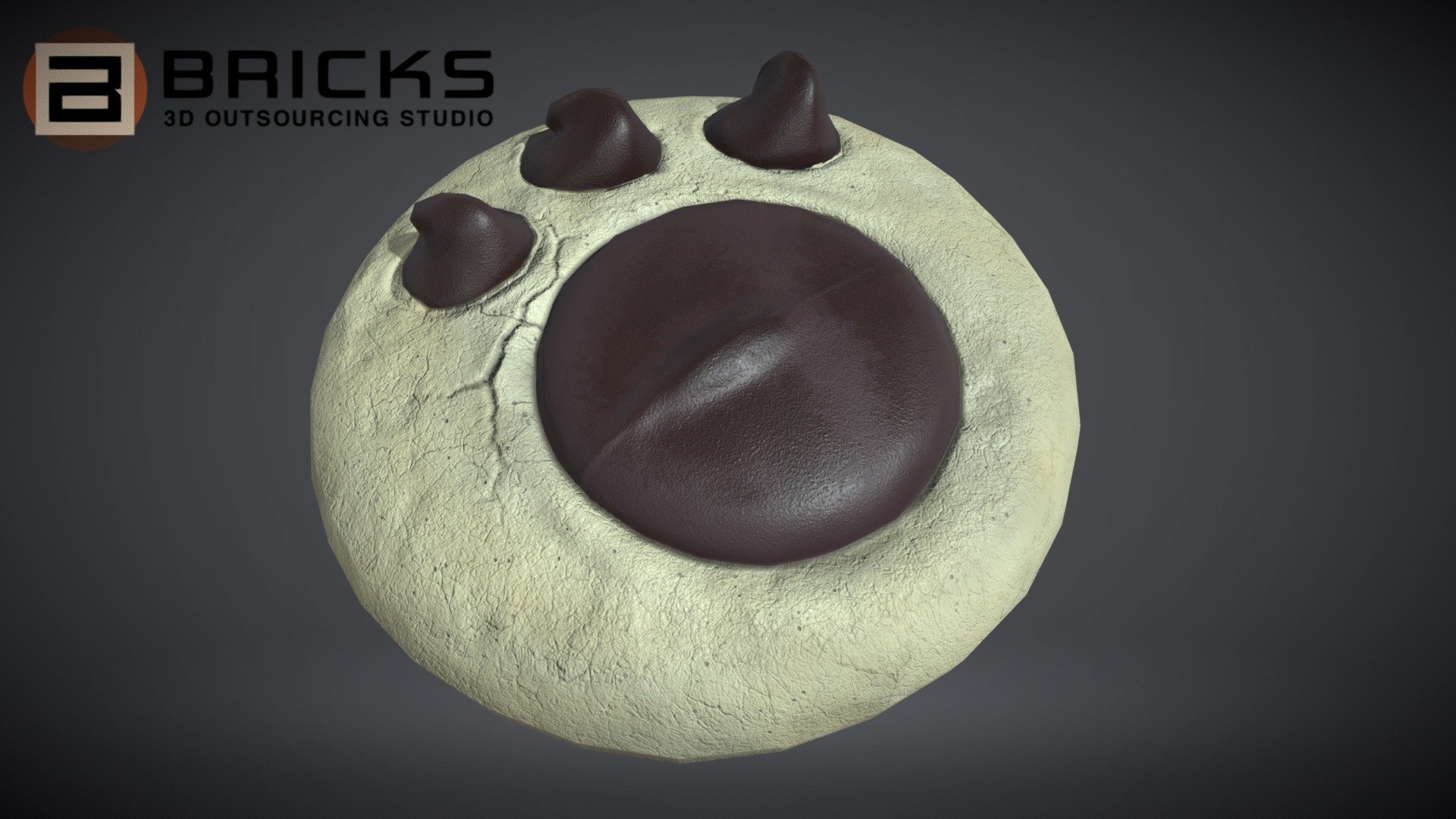 Paw Cookie 3d model