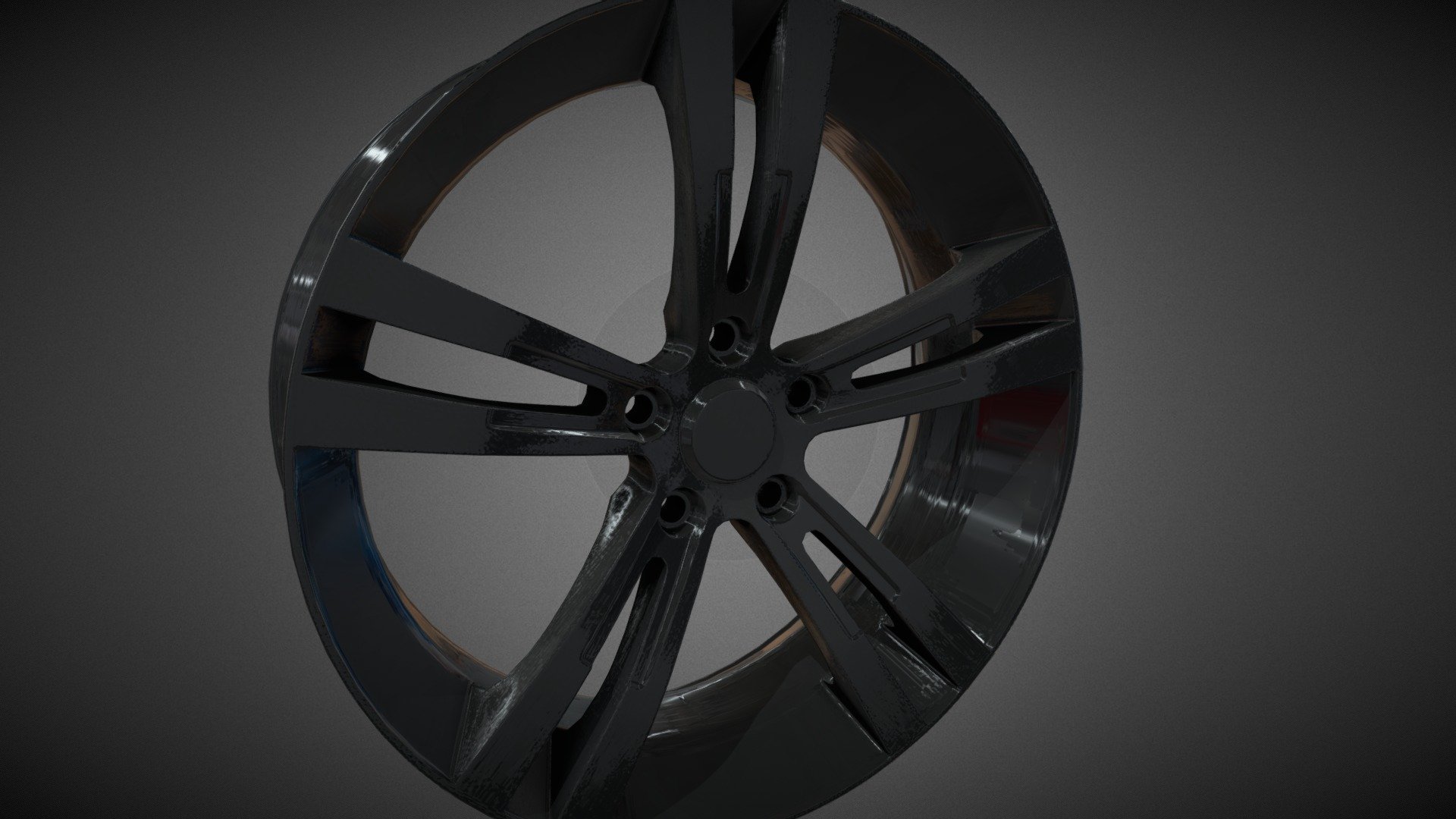 Low Poly Wheel 3d model