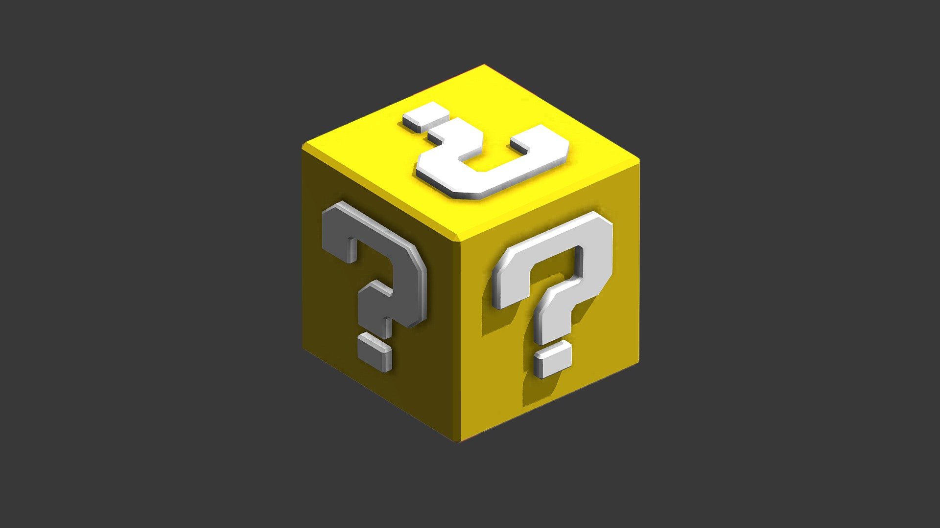 Super Mario Flat Cube 3d model