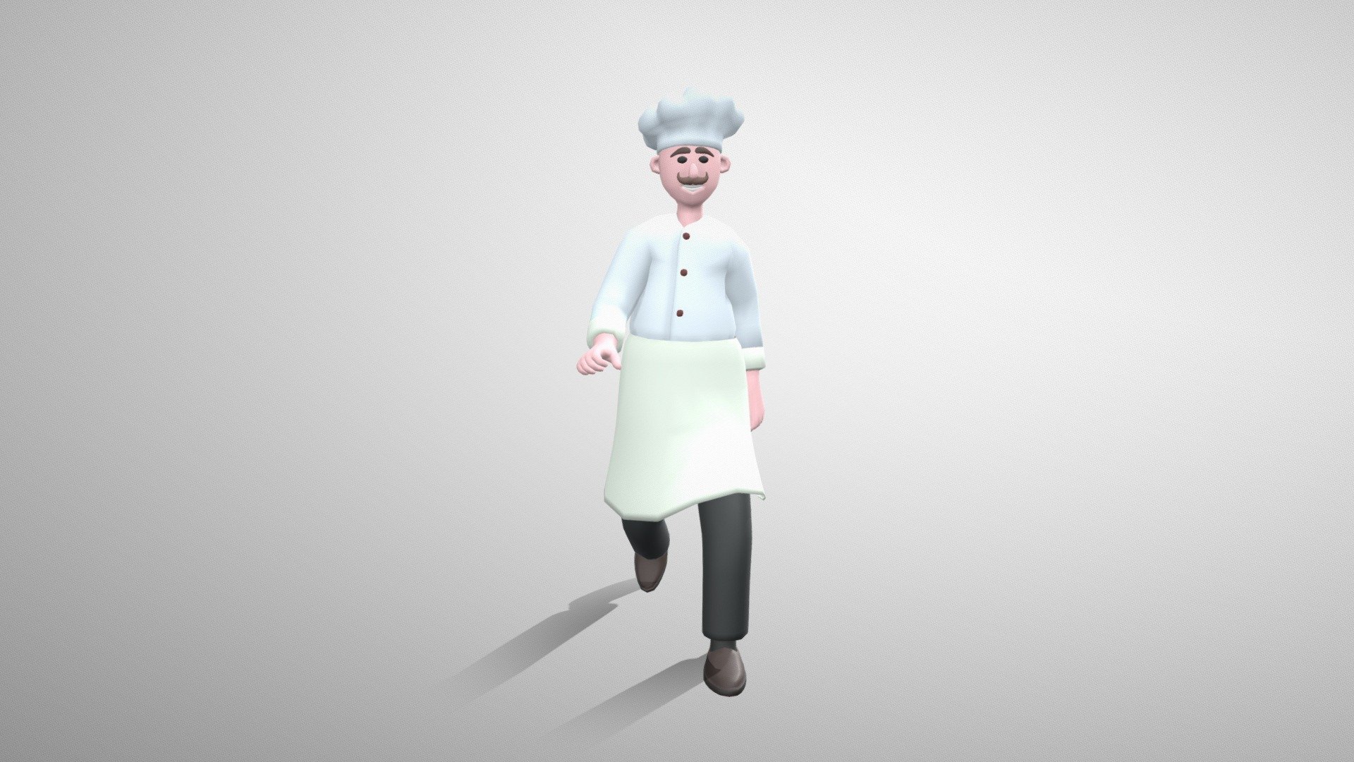 Stylized Man Cook 3d model