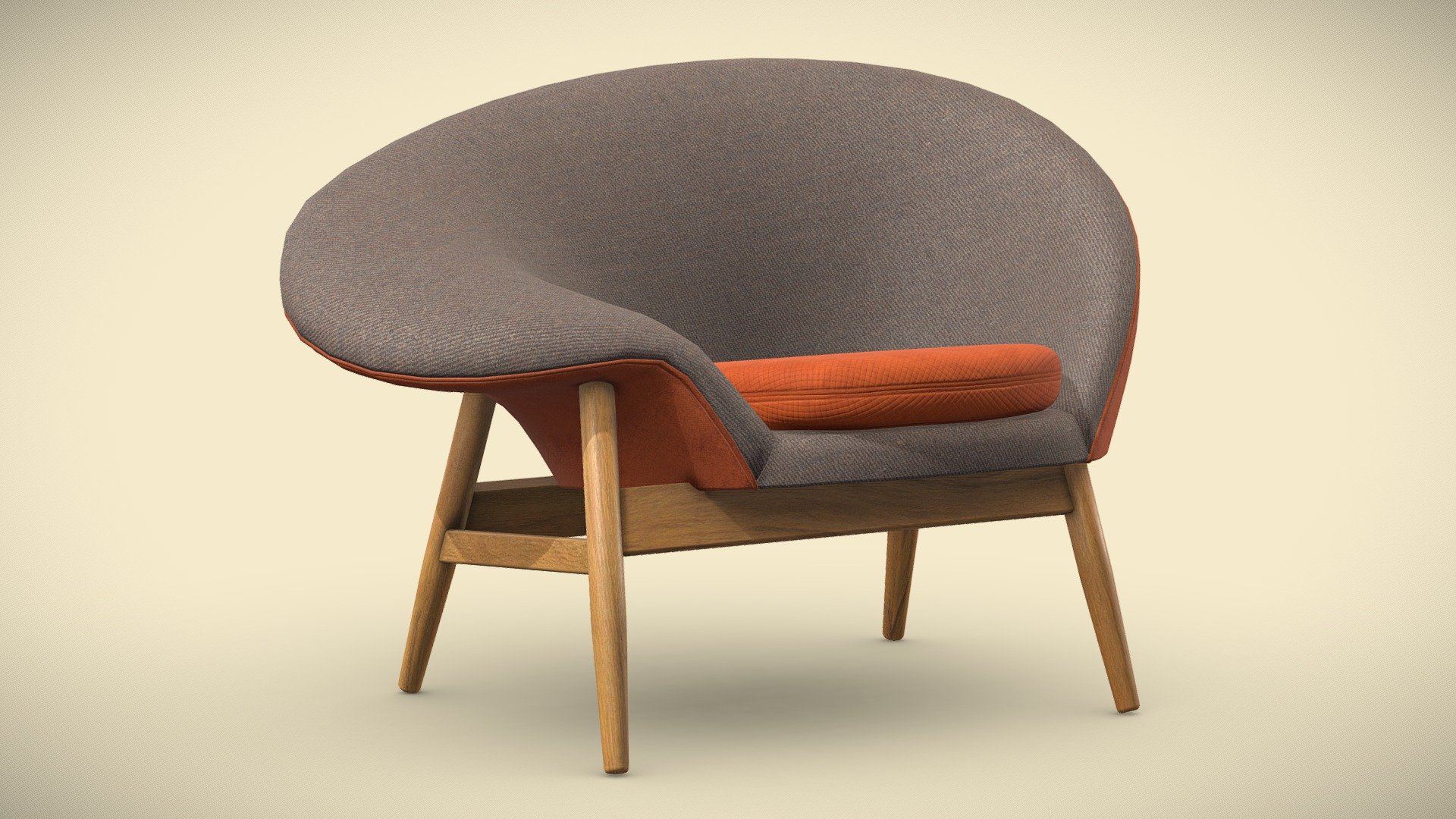 Fried Egg Lounge Chair 3d model