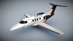 Embraer Phenom 100 lowpoly private jet