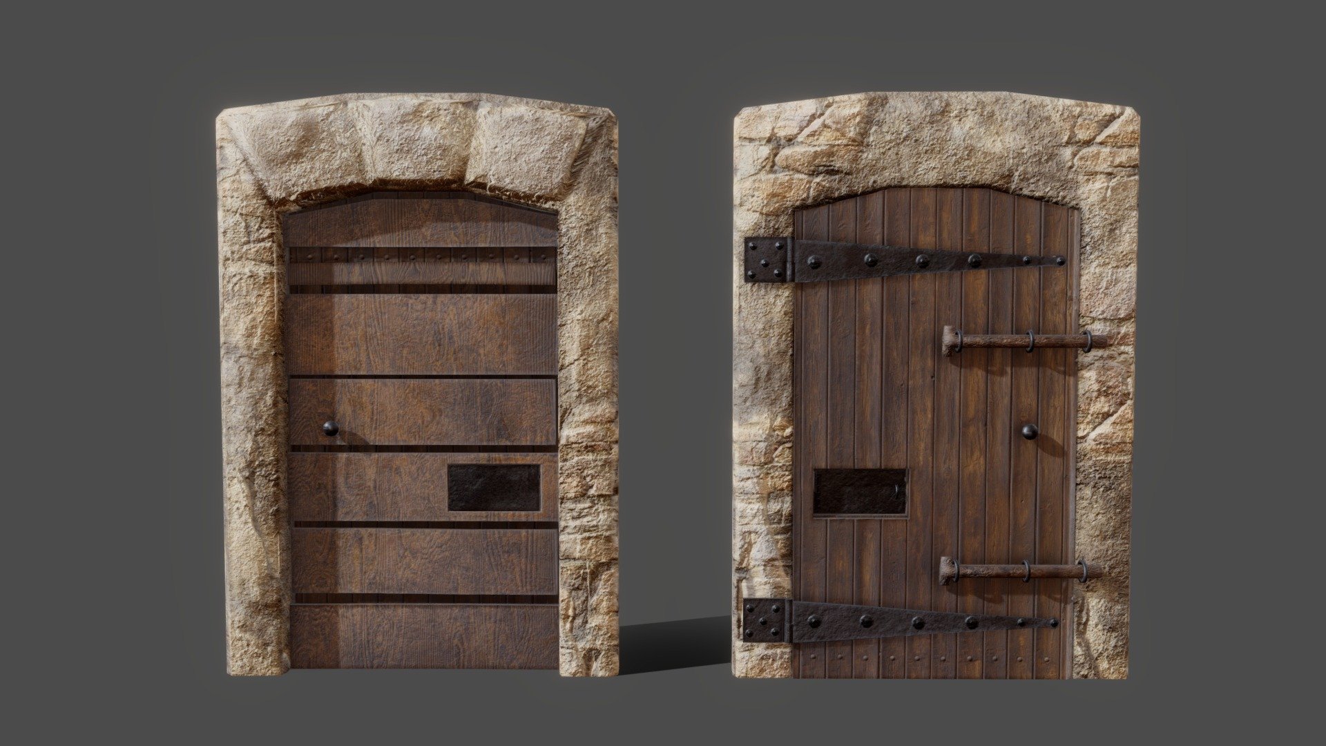 Medieval Fanstasy Door 1 3d model