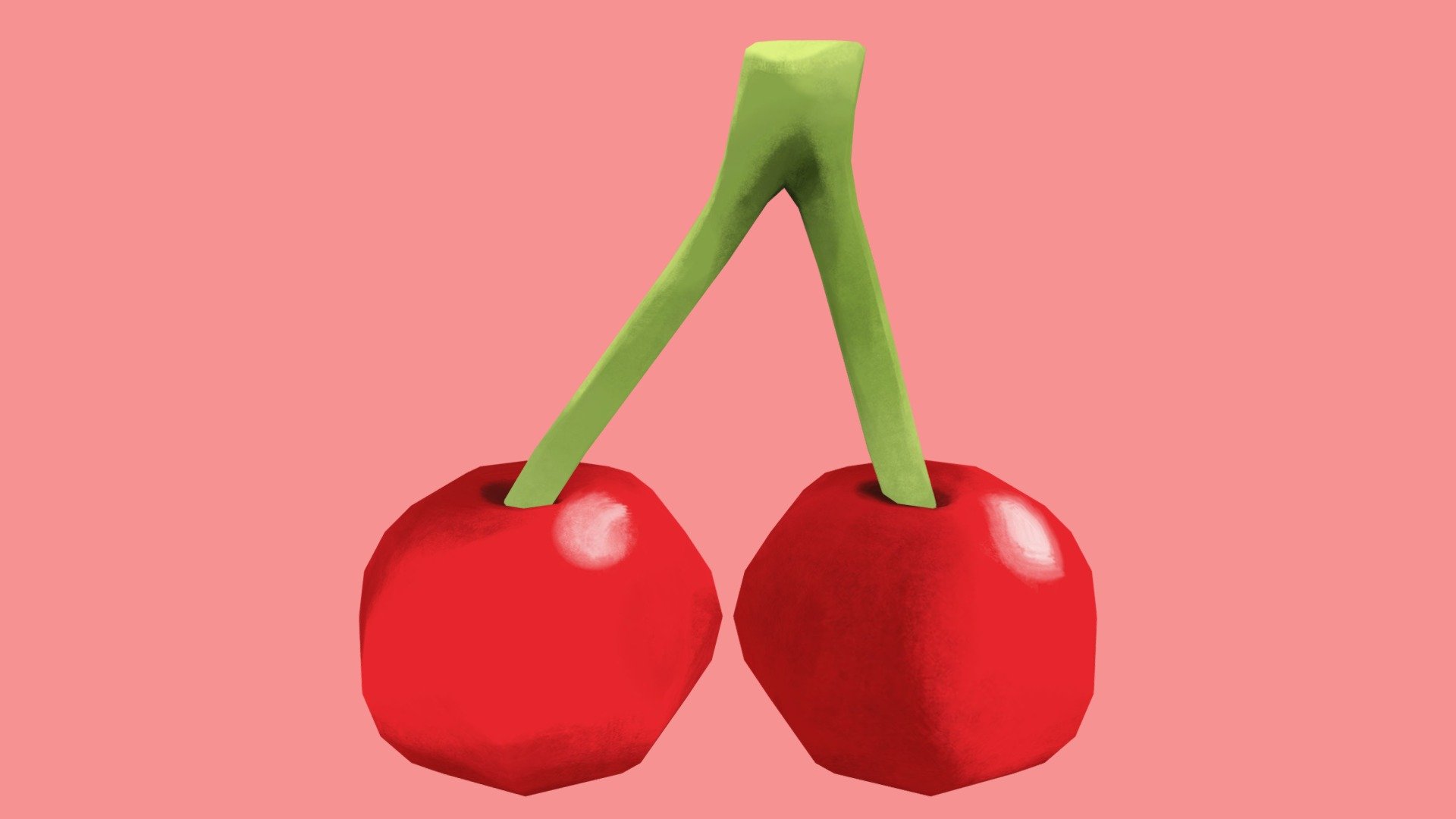 Handpainted Cherry 3d model