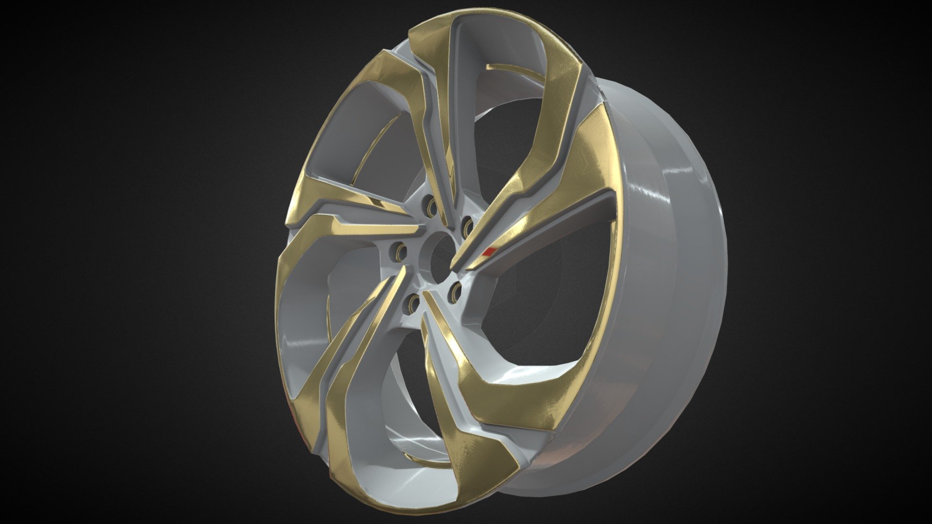 Golden Wheel 3d model