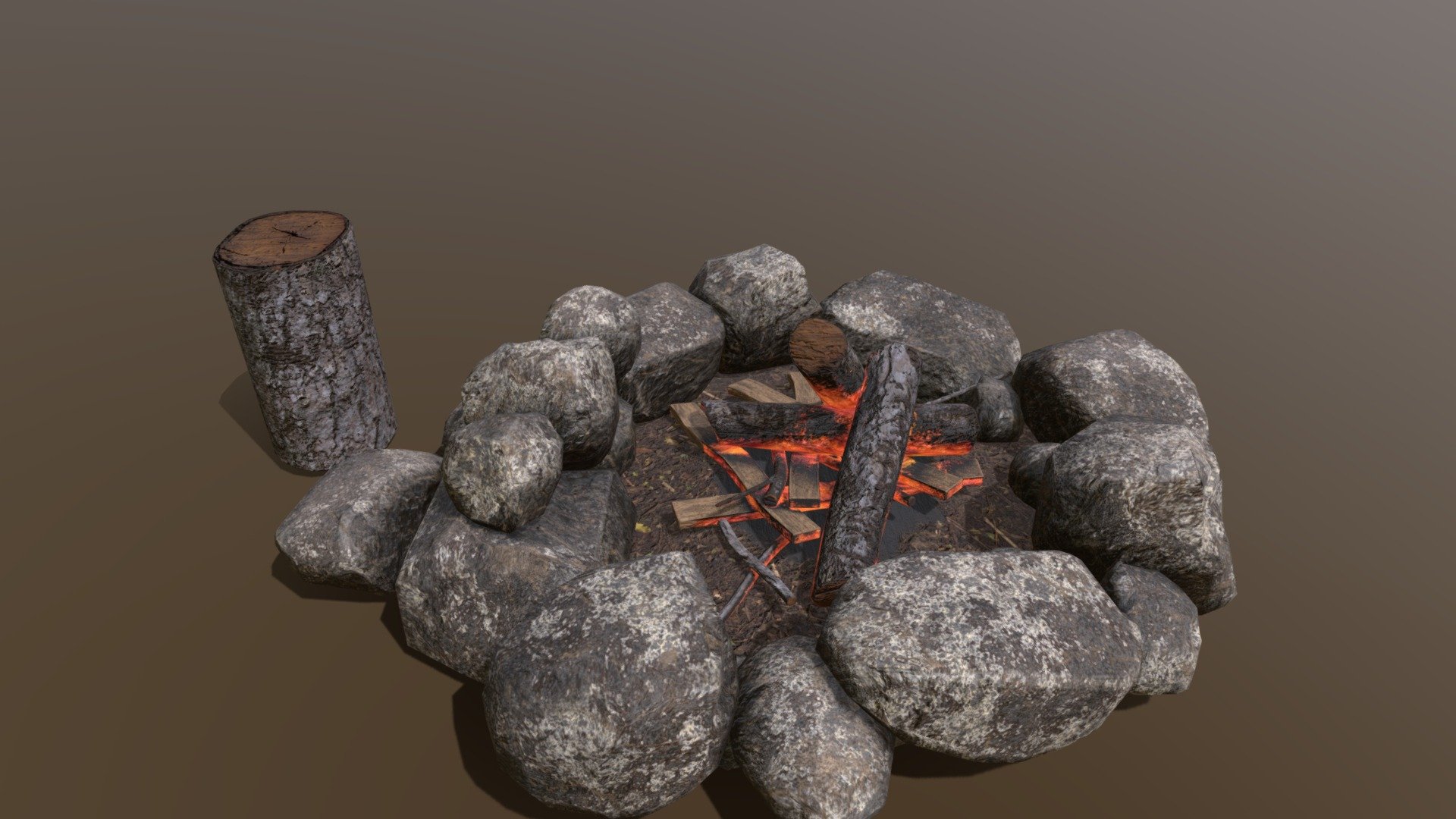 Small Fire Pit 3d model