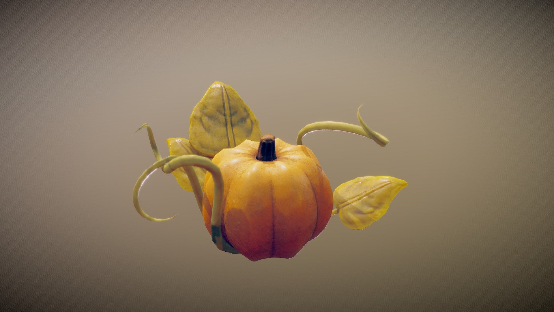 Pumpkin (lowpoly game asset) 3d model