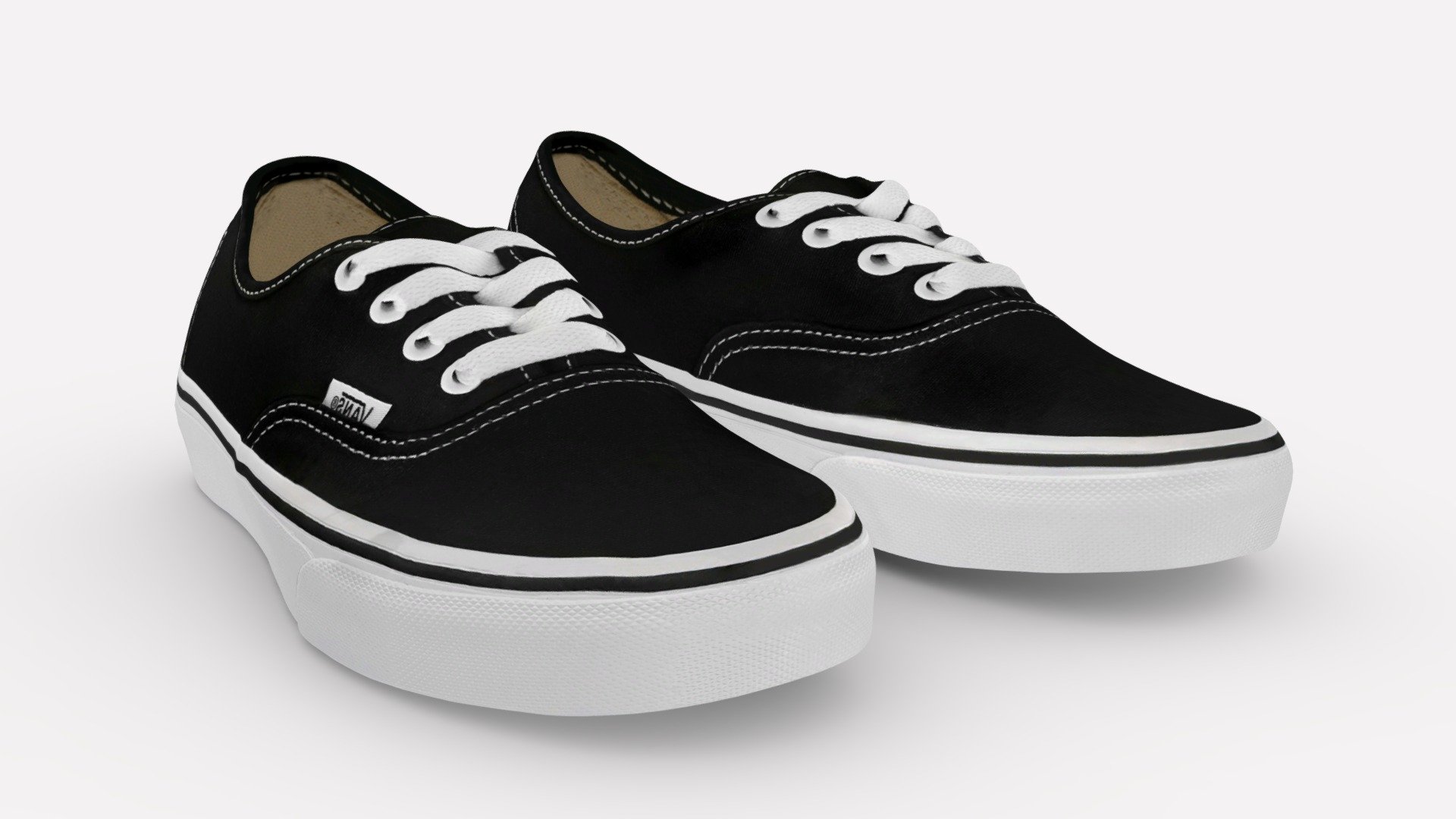 Vans Old School Black classic sneaker shoes 3d model