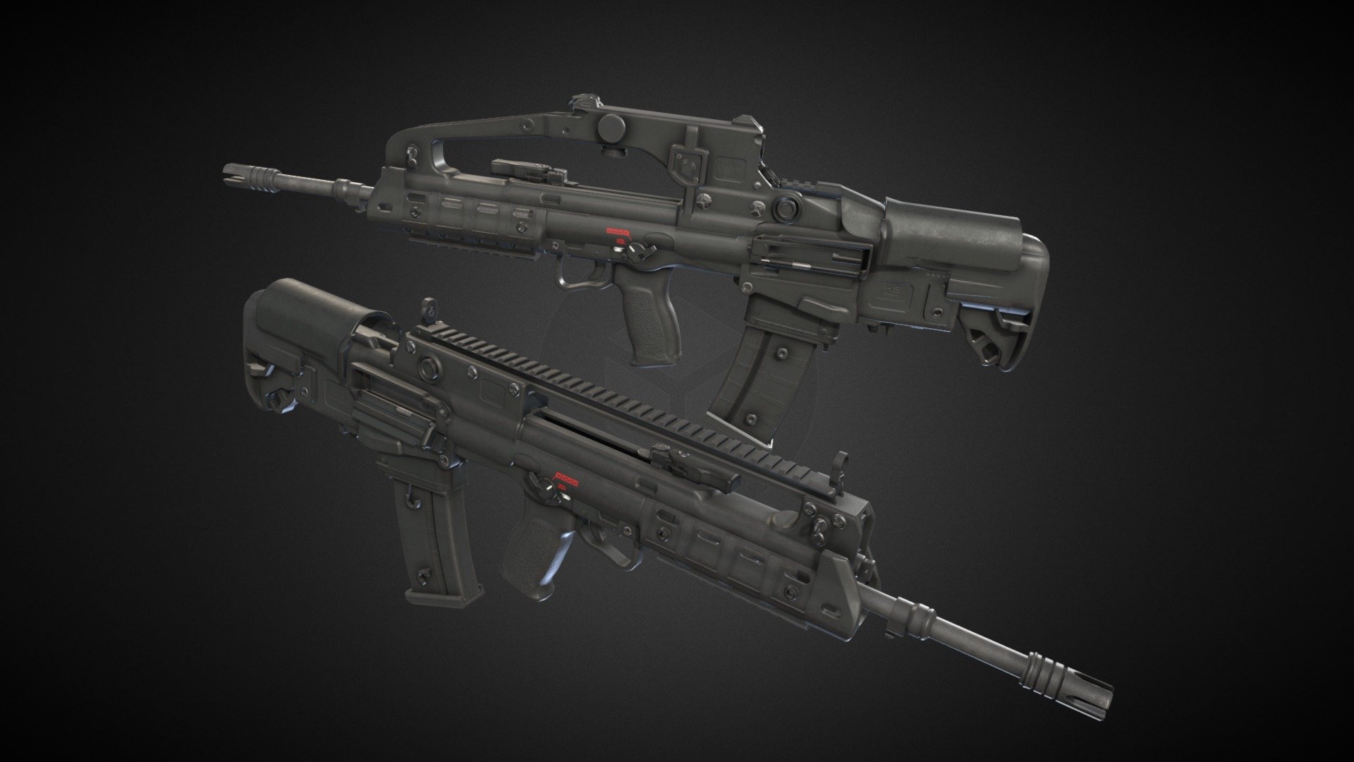 VHS2 Assault Rifle 3d model