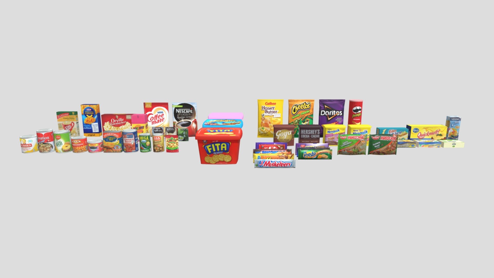 Filler Grocery Items 3d model