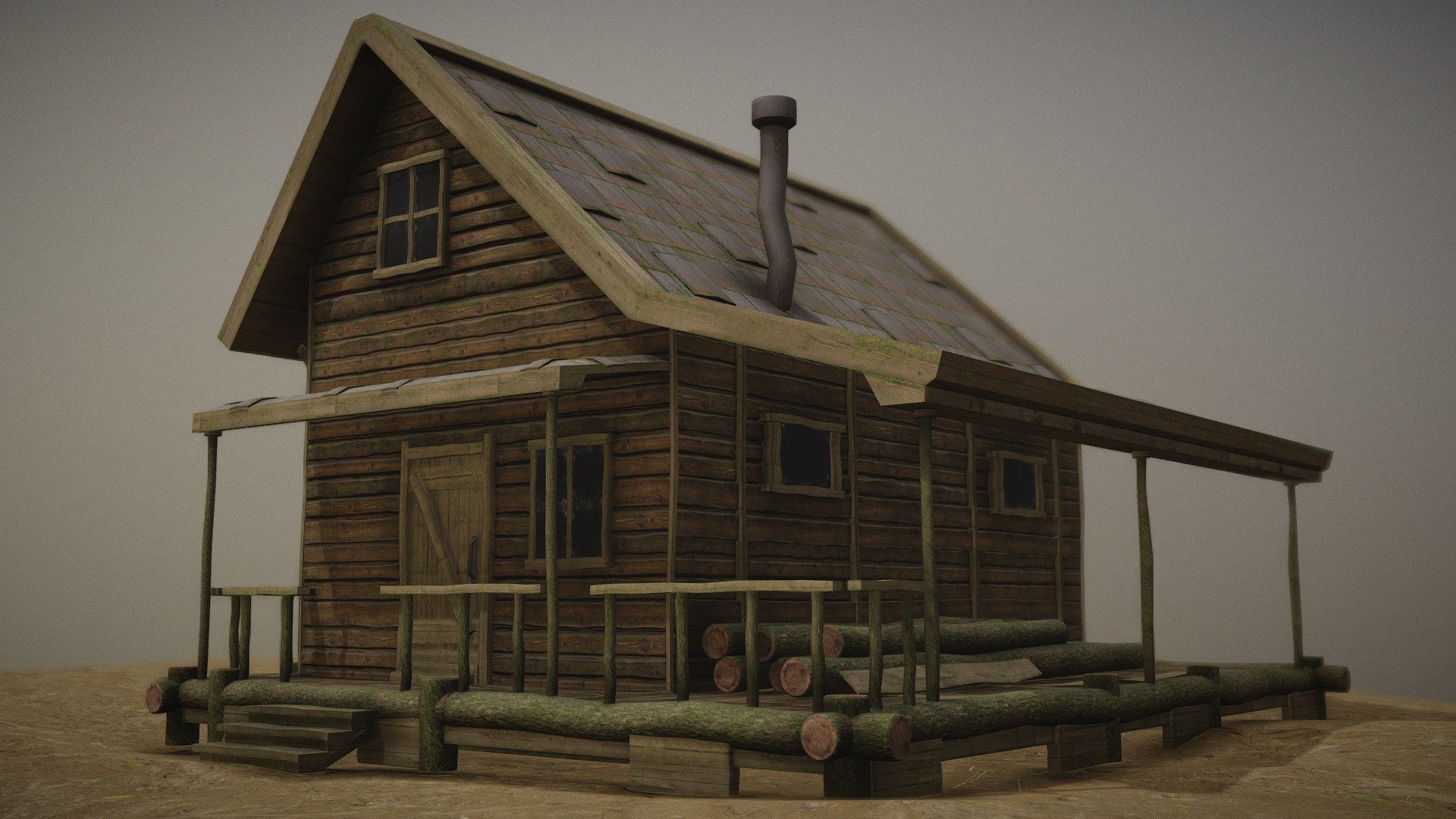 Wood Cabin 3d model