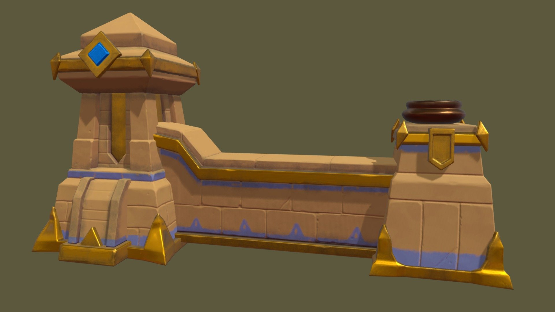 Stylized Egypt  ruin 3d model