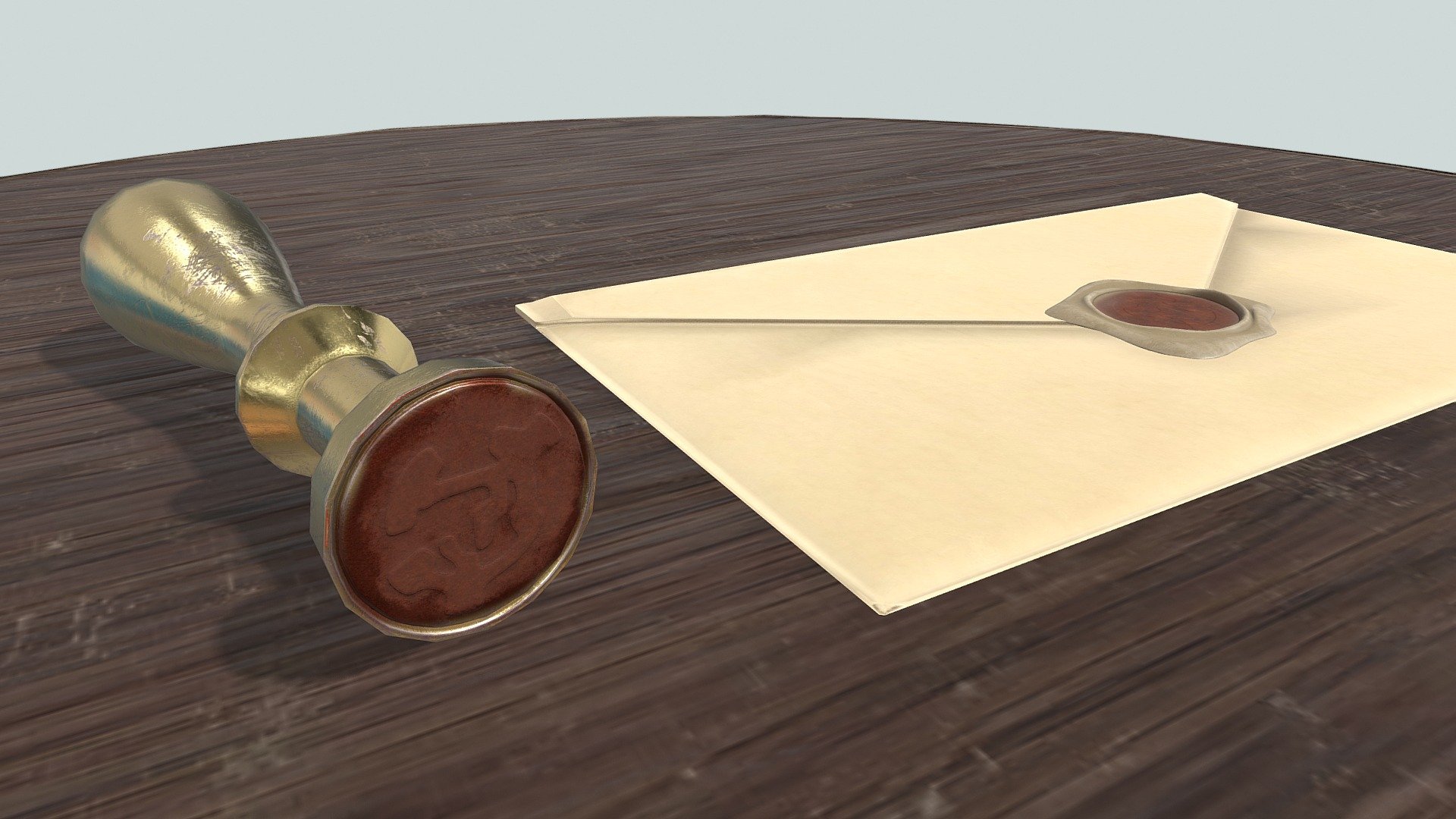 Stamp Envelope 3d model